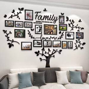 lot 12344 image: hejiagongsi Picture Frames Collage Wall Decor - Family Tree Wall Decor for Living Room 4x6 5x7 8x10 11x14 3D DIY-Acrylic Family Wall Decor Photo Collage Frame for Wall