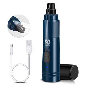 lot 12345 image: Casfuy Dog Nail Grinder with LED Light - Upgraded 2-Speed Electric Pet Nail Trimmer Powerful Painless Paws Grooming and Smoothing for Small Medium Large Dogs and Cats (Dark Blue) (Turns On)