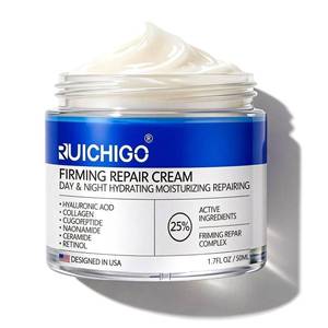 lot 12356 image: Face and Neck Firming Cream - Ceramide Moisturizer for Women - Anti Aging Formula for Tightening and Lifting with Retinol,Collagen,Hyaluronic Acid - Day and Night Cream for Sensitive and Mature Skin, 1.7 OZ (Used)