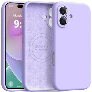 lot 12358 image: Ktele Magnetic for iPhone 16 Case Compatible with Magsafe Premium Silicone Satin-Smooth Touch Slim Shockproof Anti-Scratch Microfiber Lining Case, 6.1 inch, Light Purple