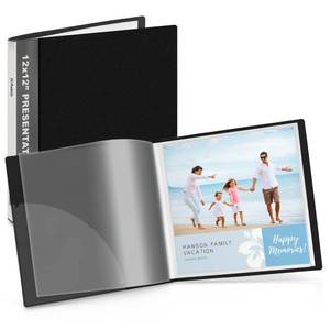 lot 12381 image: Dunwell 12x12 Binder with Sleeves - Folder with Clear Sheet Protectors, 24-Pockets, Display 48 Pages, 12 x 12 Presentation Book, Art Portfolio for Artwork, Keepsake Album
