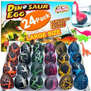 lot 12382 image: 24 Pcs Large Hatching Dinosaur Eggs Easter Party Favors, Easter Egg Filled Toys for Kids Toddlers Grow in Water Dinos Egg Science Kits, Goodie Bag Stuffers, Classroom Prizes, Easter Basket Stuffers (Two Are Broken)