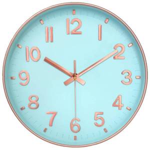 lot 12384 image: Mabpedo Wall Clock, 8 Inch Wall Clocks Battery Operated, Round Modern Non Ticking Silent Digital Analog Small Wall Clock for Bedroom Living Room Kitchen Office Gym Classroom Outdoor Clocks, Blue(Does Not Work)