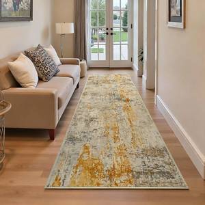 lot 12402 image: 2x6 Beige Rug Runners for Hallways Kitchen Runner Rug Non Slip Washable Tan Long Runner Rugs with Rubber Backing Soft Abstract Carpet Runner for Bedroom, Kitchen, Bathroom, Entryway