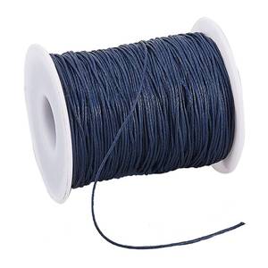 lot 12416 image: PH PandaHall 1mm Waxed Cord,100 Yards Waxed Cotton Cord Blue Wax Thread Beading String Wax Craft String for Bracelet Necklace Jewelry Waist Beads Making Crafting Beading Macrame