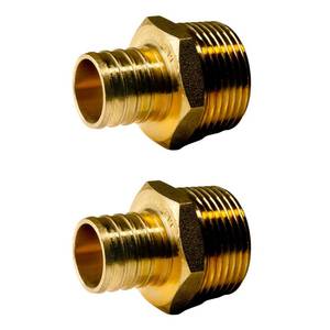 lot 12418 image: XFITTING 1 inch Pex x 1 inch Male NPT Adapter, 24-4-32X, 2 Pieces