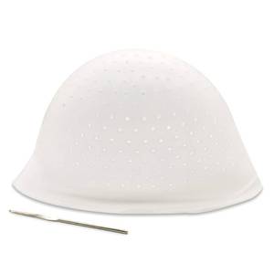lot 12436 image: Dye Cap Highlighting Frosting Cap Highlight Caps for Dying Hair with Metal Hook Hair Coloring Salon Home Use Hairdressing Tool for Women Men