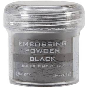 lot 12448 image: Ranger Embossing Powder, .56 Ounce Jar, Super Fine Black (Leaking)