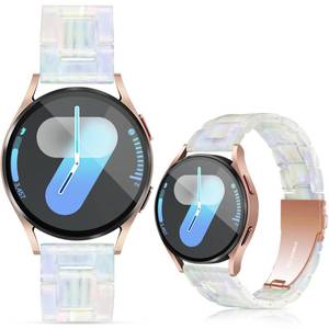 lot 12454 image: YGTIECS Compatible with Samsung Galaxy Watch 7 Band FE 6 5 4 40mm 44mm, 5 Pro 45mm, Watch 6 4 Classic 4347mm 4246mm, Watch 3 41mm, Active 2 4044mm, 20mm Soft Resin Replacement Samsung Watch Bands