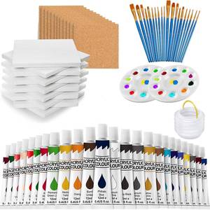lot 13237 image: 12PCS Ceramic Tiles for Coasters White 4x4 Unglazed DIY Art Craft, Ready-to-Paint Ceramics