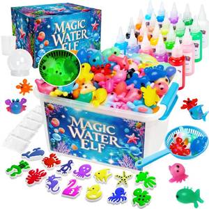 lot 13243 image: Upgraded Magic Water Elf Toy Kit, 20 Gels and 15 Molds, Easter Gifts Craft and Art Kits for Kids Girls Boys Age 3 4 5 6 7 8 9 10 11 year old, Aqua Fairy Make Your Own Water Pet Squishy Maker Birthday Gift