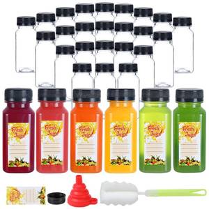 lot 13244 image: Mrhuazhai 30pcs 6oz Empty Plastic Juice Bottles with Caps Reusable PET Food Grade Drink Bottles with Leak-Proof Tamper Evident Caps Bulk Clear Beverage Containers for Homemade Drinks Smoothie Milk