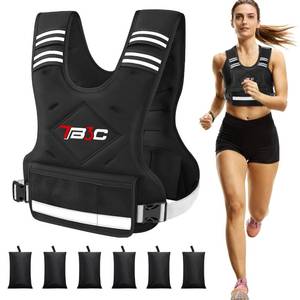 lot 13245 image: TB3C Adjustable Weighted Vest for Women - 11-20lb for Strength Training Body Weight Vest for Running Walking and Home Workouts Black