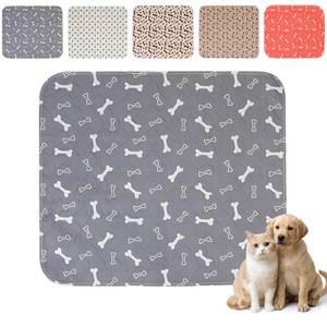 lot 14408 image: Puppy Pads with Pheromones,Washable Pee Pads for Dogs,Reusable Pee Pads for Dogs,Waterproof and Leak-Proof,Non-Slip Base Training Pads Suitable for Home,Travel and Dog Crates(Gray,M)