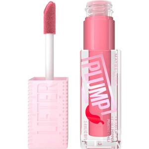 lot 14428 image: MAYBELLINE Lifter Gloss Lifter Plump, Plumping Lip Gloss with Chili Pepper and 5percent Maxi-Lip, Blush Blaze, Sheer Pale Pink, 1 Count