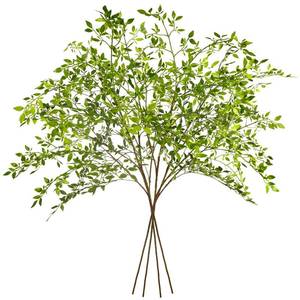 lot 14457 image: Ttranewsoo Artificial Greenery Stems, 43.3 Nandina Branches Tall Faux Plant Stems for Vase, Greenery Decor Stems Leaves Bunches for Shop Garden Office Home Dcor(4Pcs,Green)in