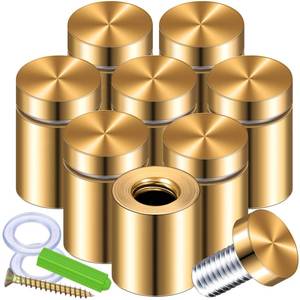 lot 14460 image: Ferraycle 8 Sets Standoff Screws Stainless Steel Advertising Standoff Mount Metal Hardware Sign Mounting Hardware for Hanging Acrylic Picture Frame(34 x 1 Inch)