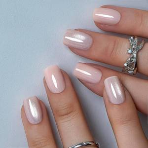 lot 14490 image: CurvLife Press On Nails � 30Pcs Soft Gel Fake Nails, Reusable Glue On Nail Kit with Adhesive Tabs, Natural Fit and Salon-Quality for Women and Girls (Gentle Veil)