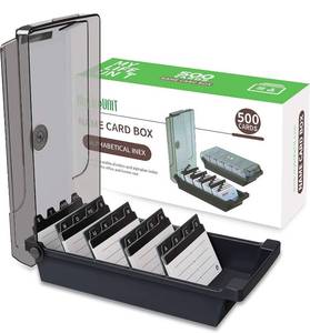 lot 14498 image: MyLifeUNIT Business Card Holder, 2.2 x 3.5in Index Card Organizer with Dividers and Index Tabs, Capacity 500 Cardsin