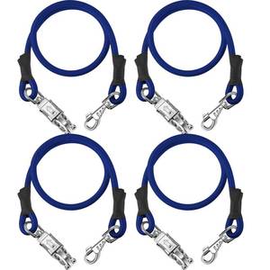 lot 15388 image: 4 Pack Bungee Cross Ties Set Horse Trailer Tie Straps Bulk Bungee Cords with Snaps for Horse Trailer Accessories, 36 Inch Long (Royal Blue)
