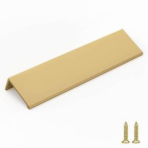 lot 15401 image: goldenwarm 10 Pack Gold Finger Edge Pulls Drawer Finger Pulls Champagne Gold Kitchen Hardware Handles Bedroom Dresser Drawers,6-14 in Hole Center