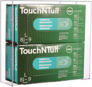 lot 15403 image: Cq acrylic Clear Wall Floating Glove Rack and Glove Box Dispenser Holder 10.2�x12.5�x3.5� Pack of 1