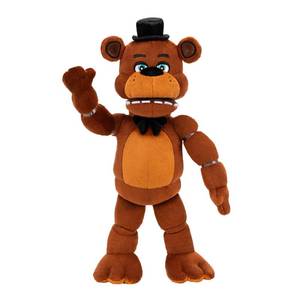 lot 15416 image: Jazwares Five Nights at Freddy�s 14in Poseable Sound Classic Freddy Plush - 4 Sounds, and Glow-in-The-Dark Eyes - Ages 8