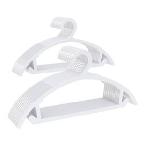 lot 15418 image: ABHENG 50 Pack Clothes Hangers, Non Slip Heavy Duty Plastic Hangers, Space Saving All-in-One Garment Hangers for Dresses Suits Jeans Knits, Hold Up to 11 LB Dry and Wet, 16.4 x 8.3in, White, UAPY0850Win