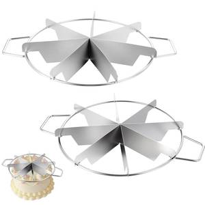 lot 15423 image: 2-Pack Pie Cutter 8 Slice and 7 Slice - 13.6 Stainless Steel Pie Slicer and Cheesecake Cutter, Commercial-Grade Cake Slicer for Even Slices, Perfect for Pies, Pizzas, Dessertsin