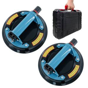lot 15425 image: 2 Pack 8� Suction Cups for Glass,Heavy Duty Glass Suction Cups to Lift Large Glass,Max Load 880lbs Window Suction Cups,Powerful Industrial Glass Tile Suction Cup Tool for Glass,Granite