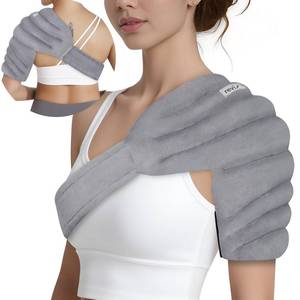 lot 15431 image: REVIX Microwavable Shoulder Heating Pad for Rotator Cuff, Moist Heating Pads Microwavable with Adjustable Strap, Shoulder Heating Pads for Upper Back Muscle Relaxation and Relief, Gray