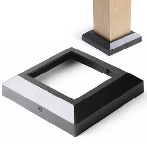 lot 15437 image: AJOVW 1Pc 6x6in (Actually5.5 x 5.5in) Aluminium Post Base Cover for Gazebo, Trellises, Horse Barns, Deck Posts,6in Post Base Skirt (Black)in