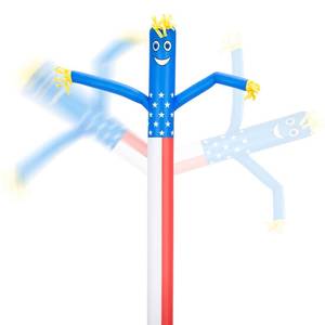 lot 16179 image: Mkevi 6ft Sky Air Puppet Dancer 9in Diameter Inflatable Waving Tube Man Attachment - Wacky Waving Dancing Tube Guy for Business Promotion Stand Out Advertising - American Flag Dancer ONLY - NO Blower