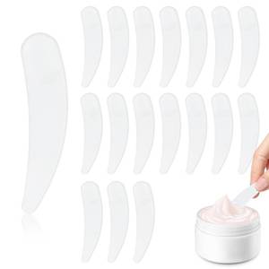 lot 16189 image: ZEJIA 30 PCS Mini Makeup Spatula, Plastic Cosmetic Spatula for Cosmetics, Creams, Mixing and Sampling(White)