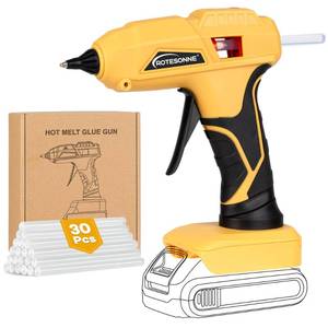 lot 16193 image: Full Size Cordless Hot Glue Gun Compatible with DeWalt 20V Battery (Battery NOT included), Handheld Wireless Powered Glue Gun Kit with 30PCS 0.44� Glue Sticks for Arts Crafts DIY Quick Home Repairs