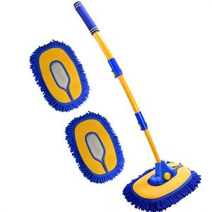 lot 16217 image: Mveqrrn Upgrade Car Wash Brush with Long Handle,Chenille Microfiber Car Cleaning Brush Supplies Kit Car Wash Mop Accessories Car Washing Brush with Scratch-Free Replacement Head(Blue