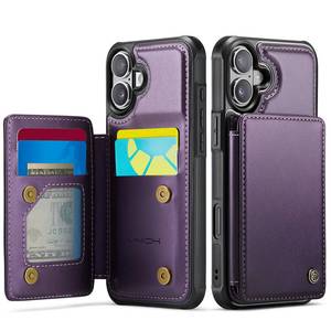 lot 16225 image: Vinich for iPhone 17 Wallet Case with Card Holder, RFID Blocking Credit Slots Kickstand Shockproof Phone Cover Fit for iPhone 17 6.3 Purplein