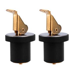 lot 16229 image: Fukaisu 2pcs Brass Boat Drain Plugs, 34 Inch Deck and Baitwell Bait Well Plug with Snap Handle Livewell Live Well Drain Plug for Marine Kayak Yacht Fishing Boating Boats Accessories