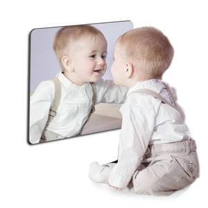 lot 16249 image: quegau 1Pcs 11.75x11.75in Kids Safety Shatterproof Mirror for Wall, Plastic Mirror Wall Mounted, Made of Unbreakable Acrylic Non-Glass, Thick 18in, Great for Bedroom Door Closet, Kidsft Rooms Mirrorsin