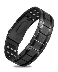 lot 16252 image: Jecanori 3X Magnetic Bracelets for Men, Mens Bracelet Stainless Steel with Strenth Neodymium Magnets and Sizing Tool(Black)