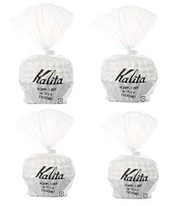 lot 17563 image: 4 X KalitaWave Series Wave Filter KWF-1551-2 Persons White.100 Pieces 4-Pack Value Set (Total of 400 Sheets) #22213 Japan Import