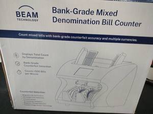 BEAM Technology Mixed Denomination Bill Counter with Counterfeit Detection