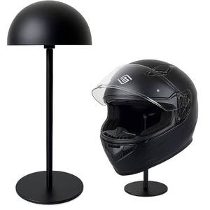 lot 17576 image: motofans� Helmet Stand Metal, Rotation Metal Stand Desktop Hanger Rack Helmet Stand Display for Motocycle Helmet, Caps,Hat, and Rugby Helmet