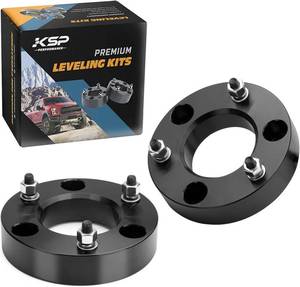 lot 19466 image: KSP 2 Silverado Leveling Lift Kits, 2in Front Suspension Lift Spacers Compatible With Chevy Silverado GMC Sierra 1500 2007-2026, 2pcs Aluminum Strut Spacers Increase 2inch Space on PickupandTrucksin