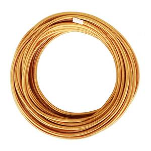 lot 19469 image: Helunsi 32.8ft Cloth Covered Lamp Cord, 18 AWG 2 Conductor Gold Vintage Electrical Cord Braided Electrical Wire, 18 Gauge Round Rayon Fabric Covered Wire for DIY Antique Industrial Lighting Project