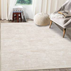 lot 19474 image: RUGSREAL Bedroom Area Rug 4x6 Modern Abstract Area Rug Stain Resistant Small Living Room Rug Contemporary Dining Room Rug Non-Slip Solid Rug Aesthetic Accent Floor Carpet for Kitchen Office, Beige