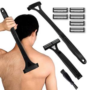 lot 19525 image: Zomhaos Body Hair Trimmer for Men, Back Shaver 3.0 with Long Handle, Razors for Shaving, Mens Grooming Kit, One Blade from Any Angle Shavers and Hair Removal Products (Black)