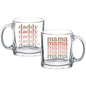 lot 19570 image: Tipit Drinkware Pregnancy Gift Set � Mom and Dad Coffee Mugs � Baby Shower Gifts for Expecting Parents, New Mom and Dad Mug Set