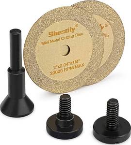 lot 20257 image: Sbestily Diamond Cutting Wheel 2 Inch Die Grinder Cut Off Wheel for Metal and Stainless Steel, Nuts, Bolts, Screws, Gypsum, PVC Pipe, Rotary Tool Drill Cutter Attachment