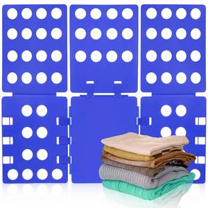 lot 20276 image: T Shirt Folder T Shirt Folding Board T Shirt Clothes Folder Laundry Organizer Durable Tool Plastic Easy and Fast Folding Board for Kid Children and Adult Plastic Folding Helper Blue